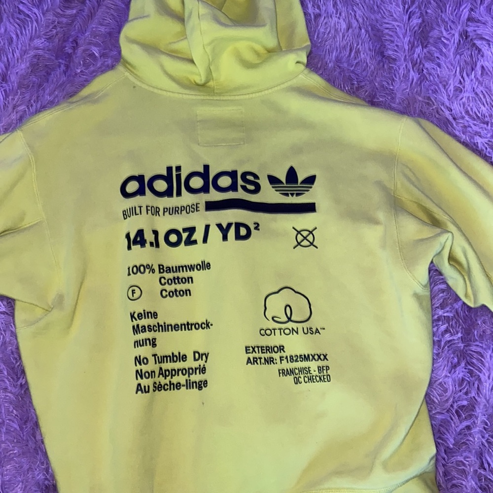 Yellow adidas jacket